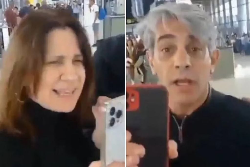 El escrache a Pablo Echarri y Nancy Dupláa por su silencio ante la situación económica del país (Captura de video)
