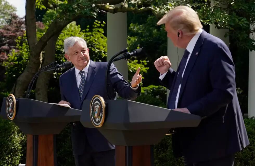 Andrés Manuel López Obrador, presidente de México, y Donald Trump, expresidente de EE.UU., en una imagen de archivo.