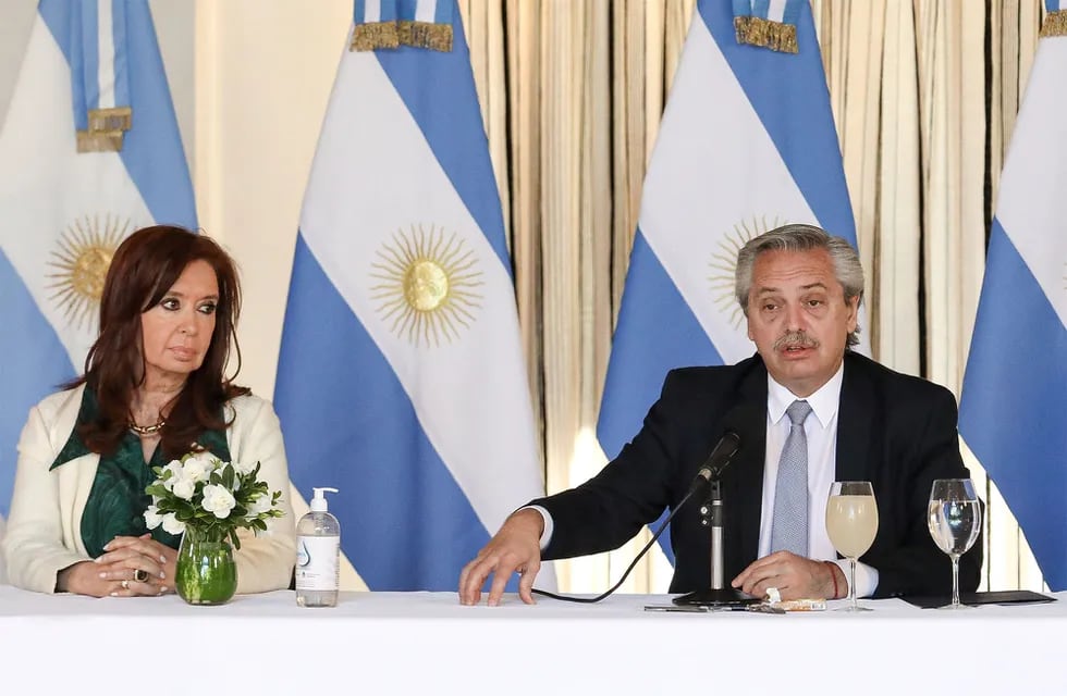 Distanciamiento. El domingo Cristina Fernández de Kirchner cuestionó elípticamente la política económica de Alberto Fernández. Luego empezaron los cuestionamientos de kirchnerismo duro.