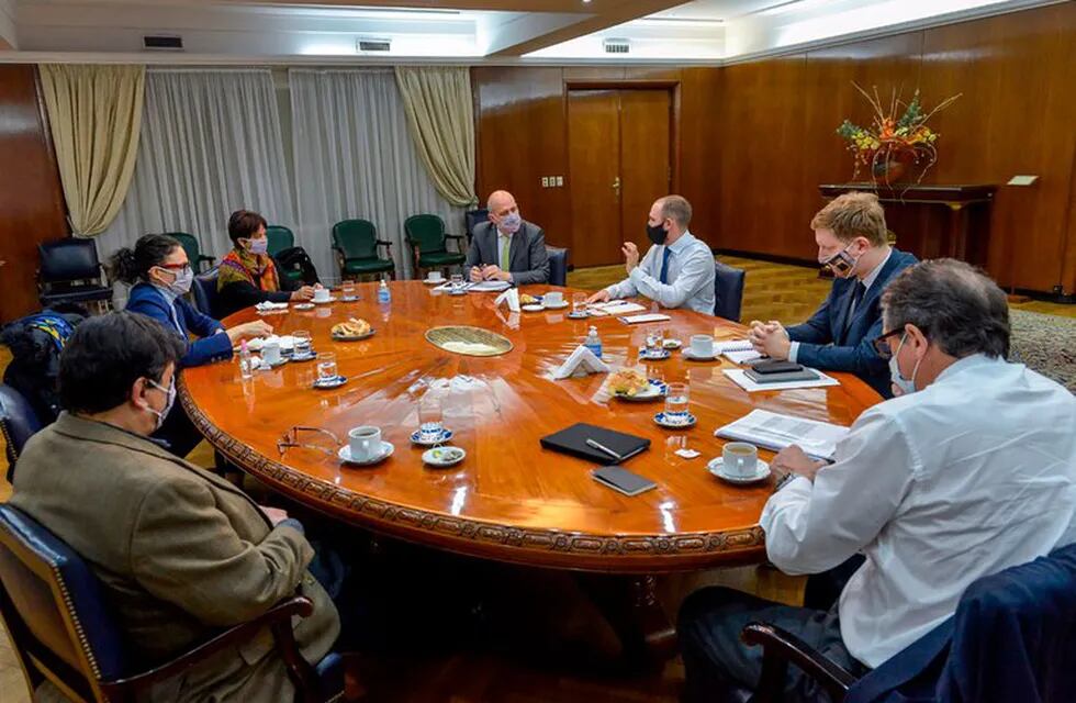 La reunión del Gabinete Económico encabezada por Martín Guzmán./Gentileza