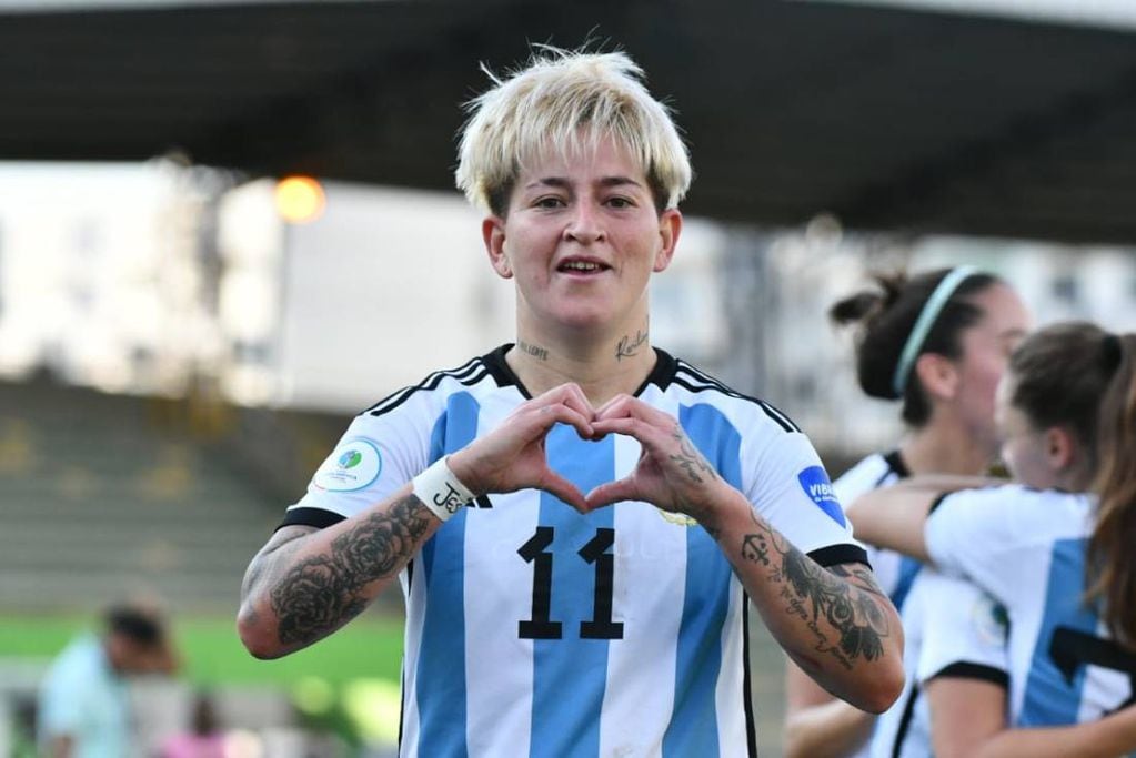Yamila Rodríguez, goleadora argentina en la Copa América (Prensa AFA)