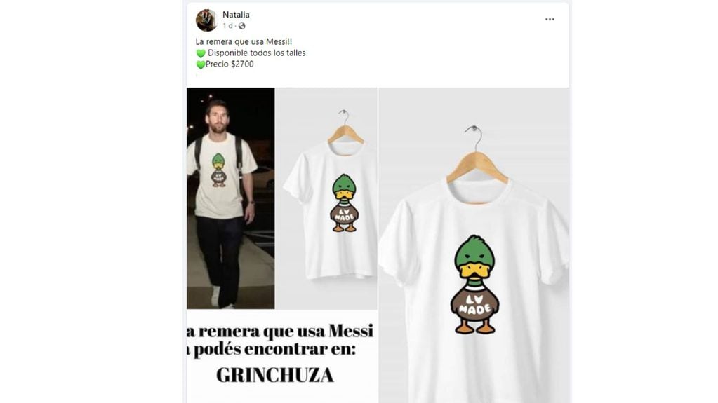 La remera de Messi se puede conseguir en Mendoza "un poco más barata".