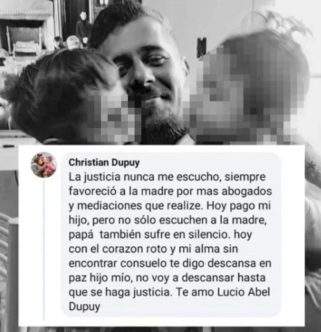 El reclamo de Christian Dupuy, el padre del Lucio, asesinado en La Pampa - Gentileza 