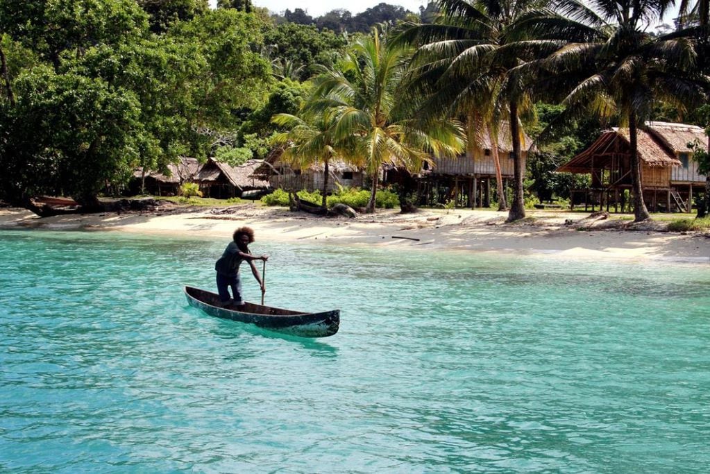 Las islas Salomón, en el Pacífico Sur. 