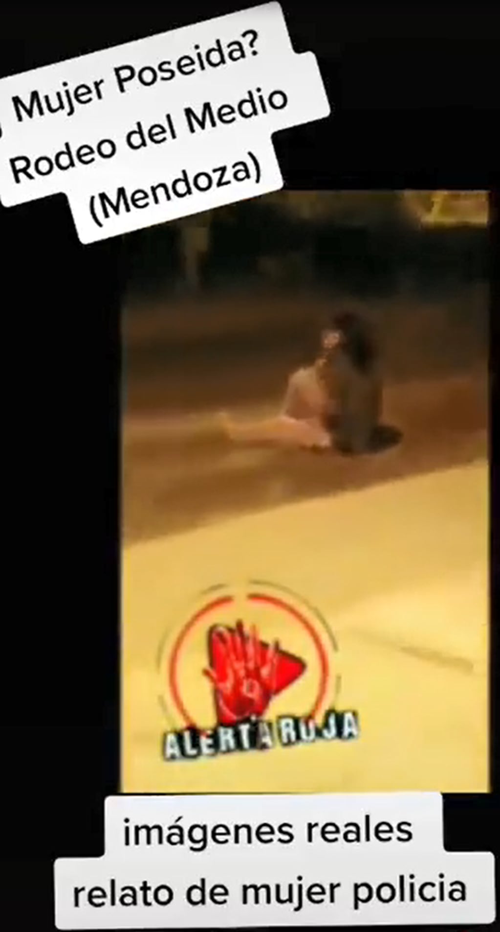 El video de una mujer aparentemente poseída en Rodeo del Medio conmueve a toda la comunidad. Foto: Captura de Video TikTok @alertarojaparanormal