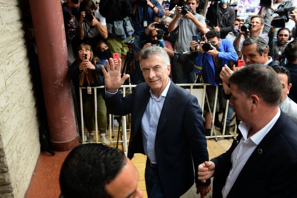 Así ingresó Macri al juzgado de Dolores (Clarín)