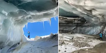 Hallaron una fascinante pero peligrosa cueva de hielo en Vallecitos