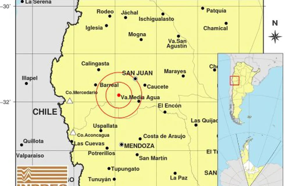 Un fuerte sismo tuvo epicentro en San Juan.