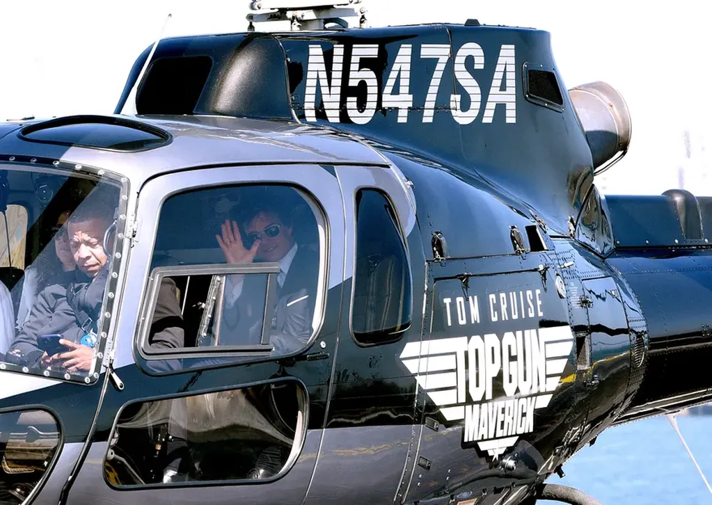 La llegada de Tom en helicóptero (Vivien Killilea - GETTY IMAGES NORTH AMERICA)