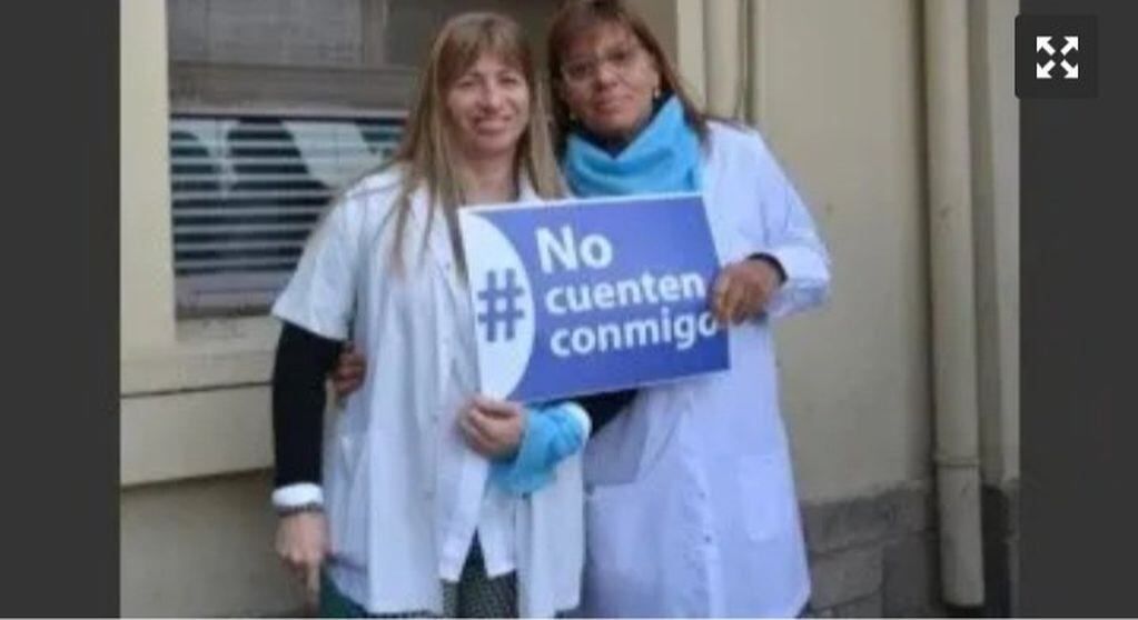 Inés Garcés, ya ex directora del Hospital Marcial Quiroga, en una foto donde deja bien en claro su postura en contra de la legalización de la Interrupción Voluntaria del Embarazo.