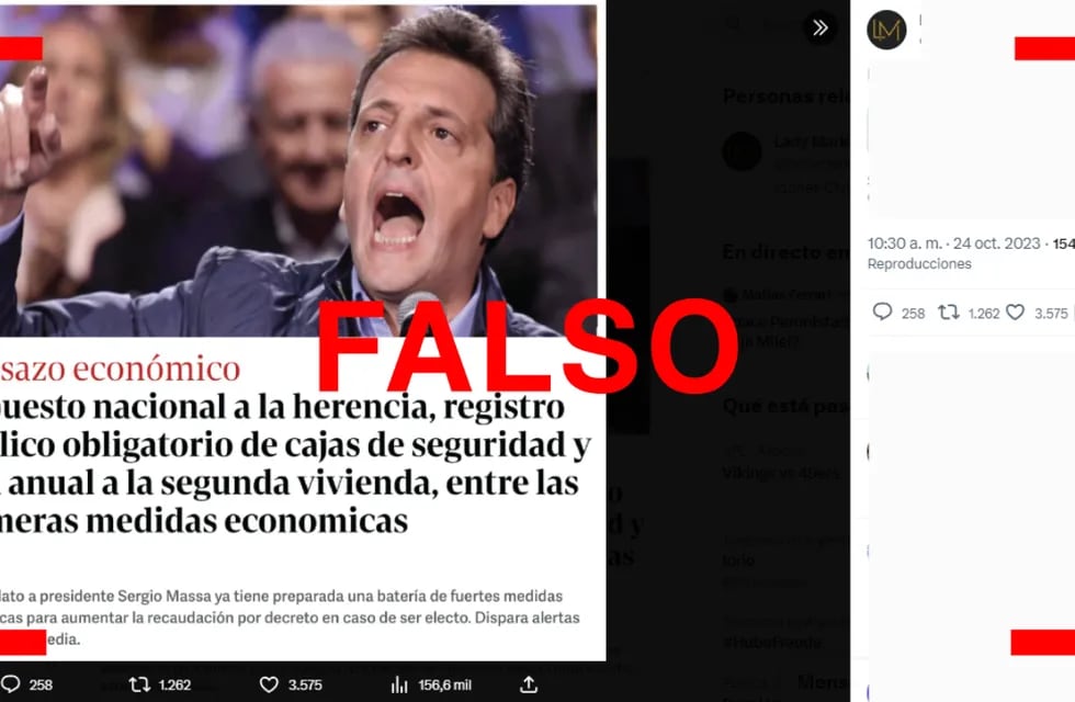 No, Clarín no publicó una noticia con supuestas medidas económicas de Sergio Massa, y el Gobierno desmintió que estén bajo análisis. Foto: Reverso