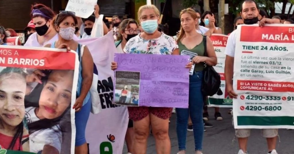 La madre de María Luján Barrios encabezó marchas para pedir justicia por su hija. - Foto: Clarín