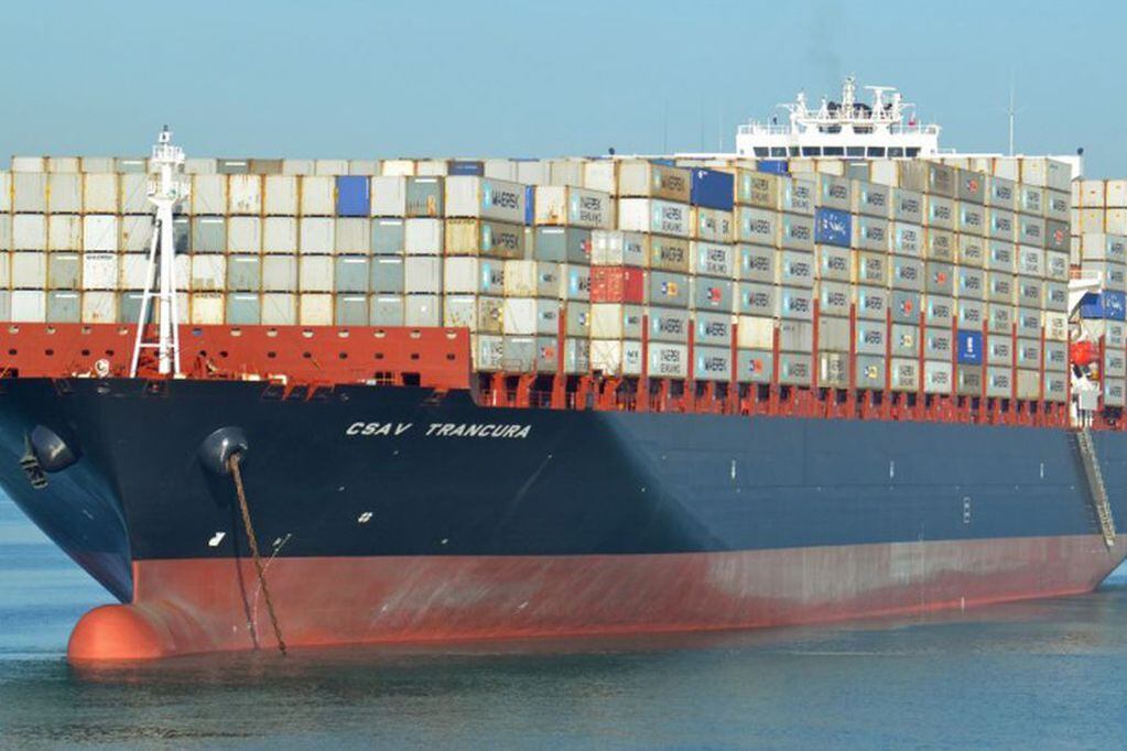 El buque Transcura partió el del puerto de Buenos Aires el pasado 10 de septiembre (Gentileza La Nación)