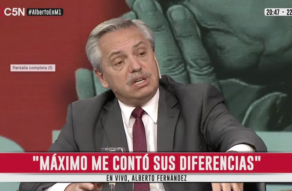 Alberto Fernández habló sobre las críticas de Máximo Kirchner al acuerdo con el FMI.