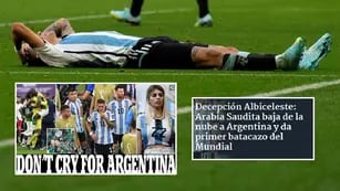 La prensa internacional reaccionó con dureza a la derrota de Argentina frente a Arabia Saudita en el Mundial de Qatar 2022