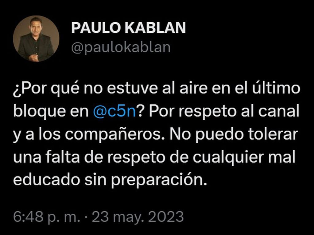 Qué pasó entre Paulo Kablan y Diego Brancatelli en C5N