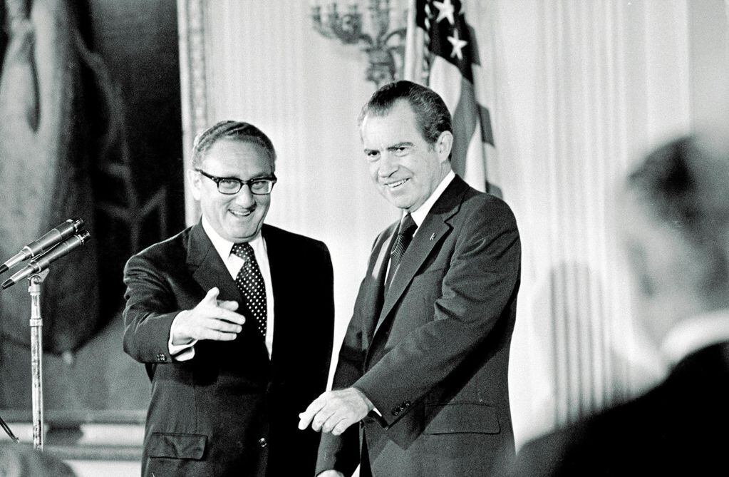 Henry Kissinger, junto al presidente Richard Nixon (Archivo)