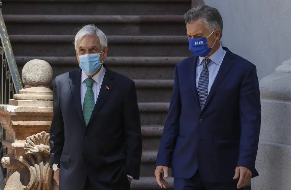 Macri estaba junto a Piñera en Chile cuando se enteró de su procesamiento. Gentileza / La Tercera
