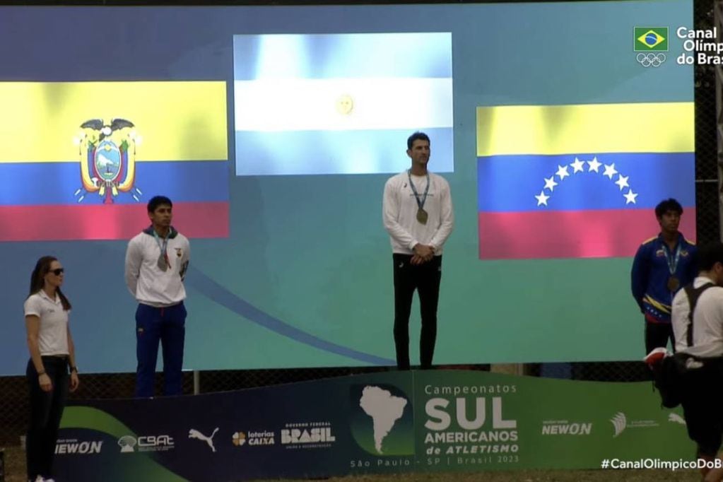 El santafesino Germán Chiaraviglio ganó la medalla de oro en salto con garrocha del Sudamericano de Atletismo.