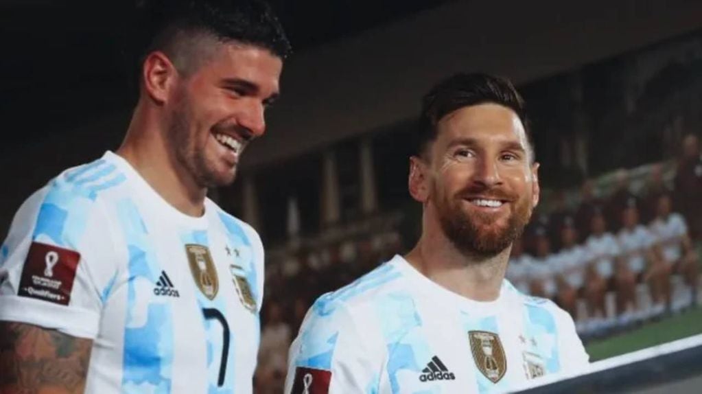 Rodrigo De Paul y su amigo Lionel Messi.