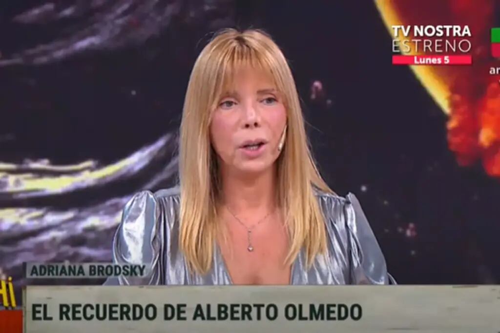 Video: Adriana Brodsky reapareció en la TV y contó que se comunica con el “Negro” Olmedo
