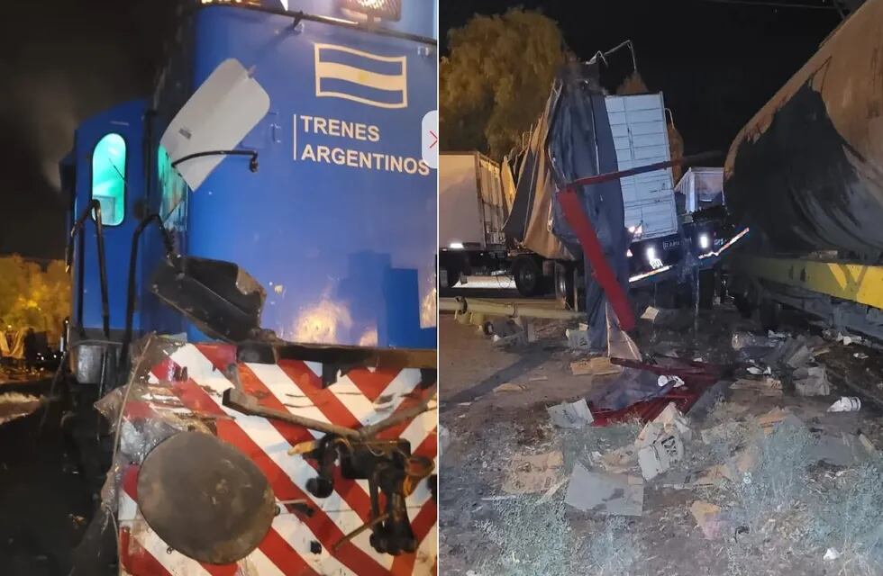 Tren y camión en el accidente de San Juan