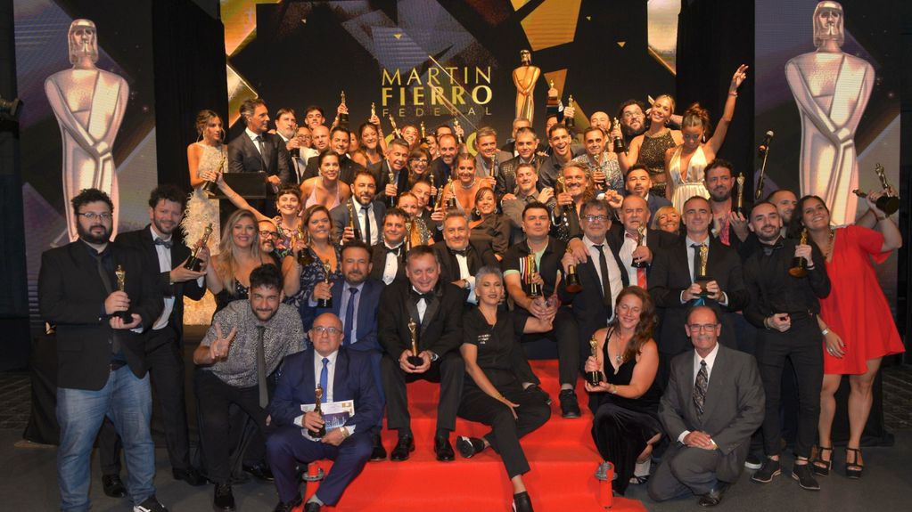 La anterior premiación de los Martín Fierro con sus ganadores.