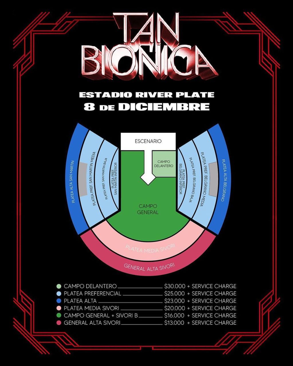 Tan Biónica se presentará en el estadio de River: cuándo es y cómo comprar entradas . Foto: Twitter.