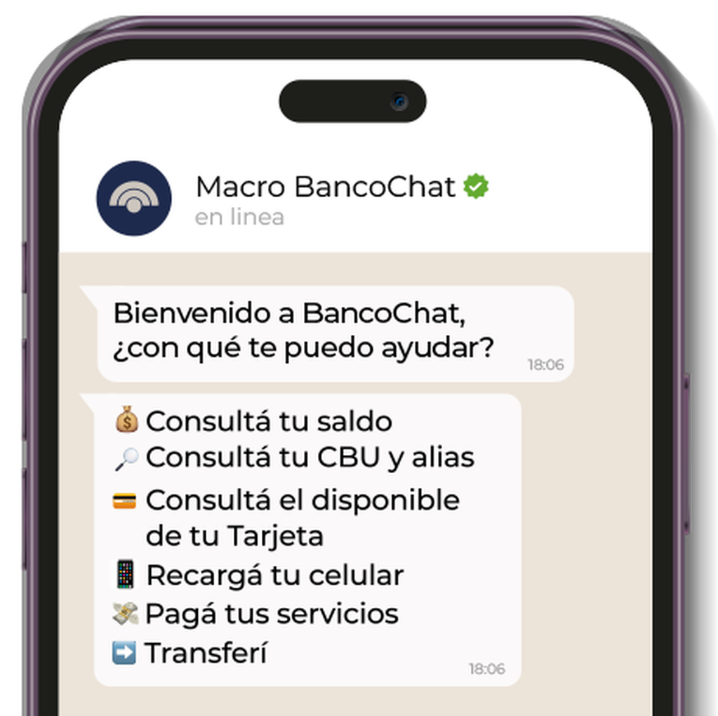 BancoChat, operas desde WhatsApp.