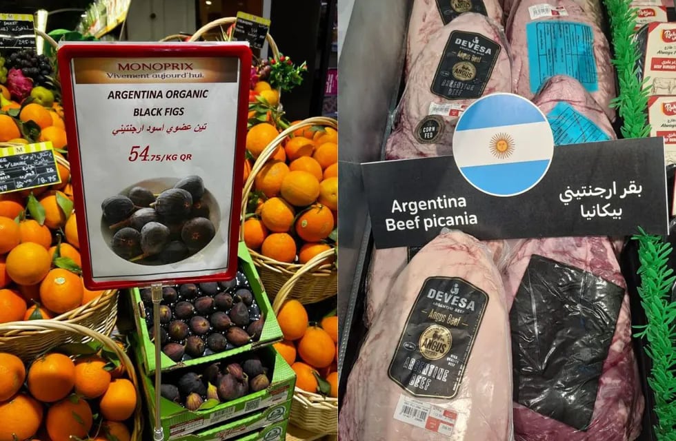 Frutas y carnes, los alimentos más exportados a Qatar. (Twitter Santiago Cafiero)
