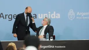 Alberto Fernández y Gildo Insfrán este lunes en Casa de Gobierno.