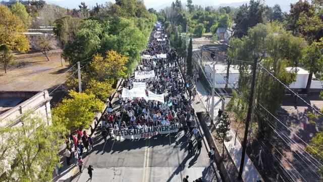 Marcha universitaria en Mendoza