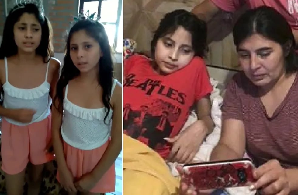 Las primas de Abigail Jiménez (12) le dedicaron una canción para su pronta recuperación - Gentileza