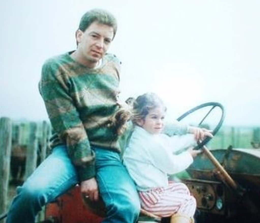 Yanina Screpante y su padre.