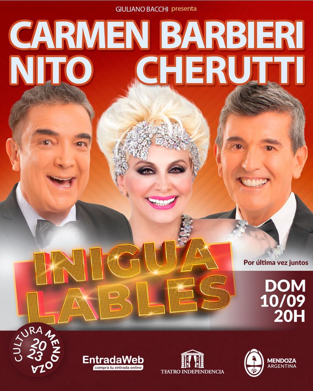 El espectáculo que reúne a Carmen Barbieri, Nito Artaza y Miguel Ángel Cherutti.
