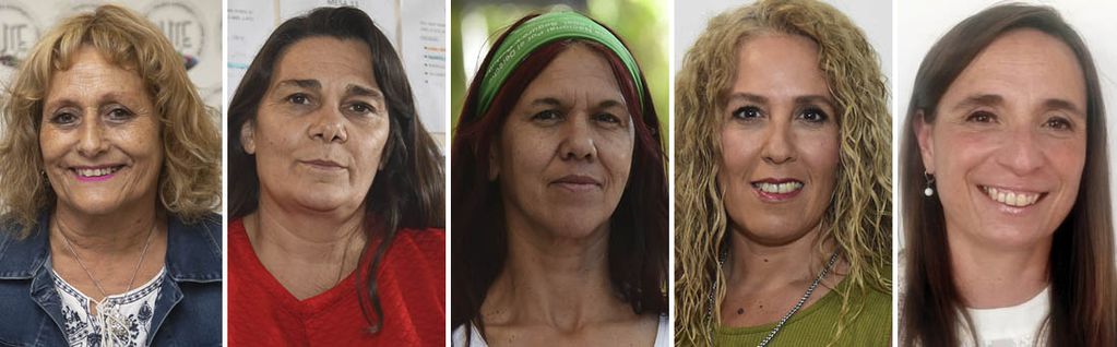 Una mujer volverá a conducir el SUTE después de 26 años.
Mirtha Faget, Carina Sedano, Verónica Torres, Cristina Raso y Sandra Lacoste