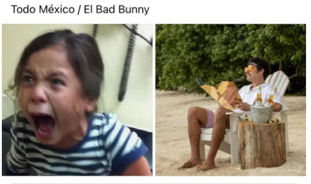 Meme sobre la venta de entradas para Bad Bunny México