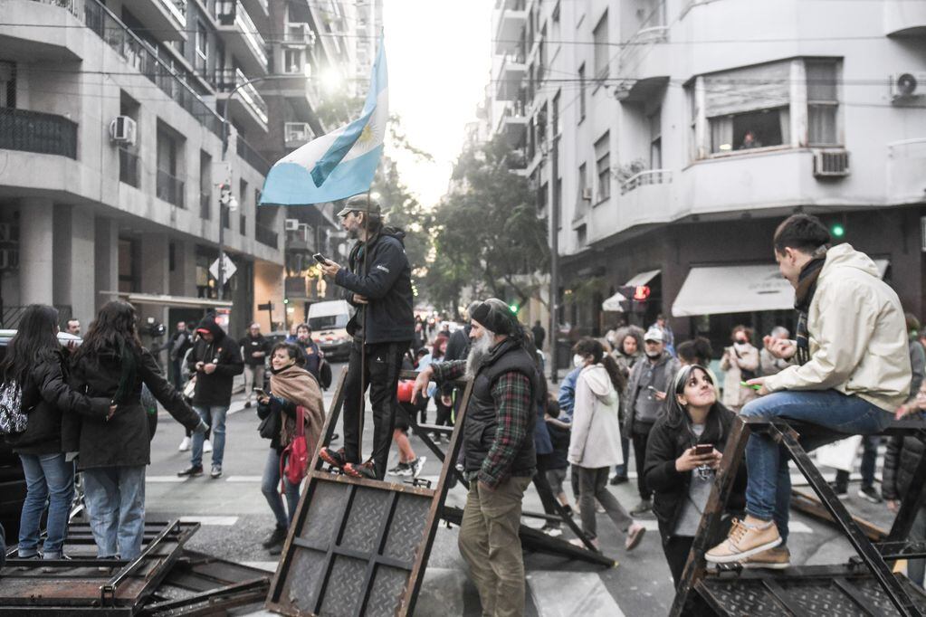Incidentes en la casa de Cristina Fernández de Kirchner en Recoleta - Foto Federico López Claro