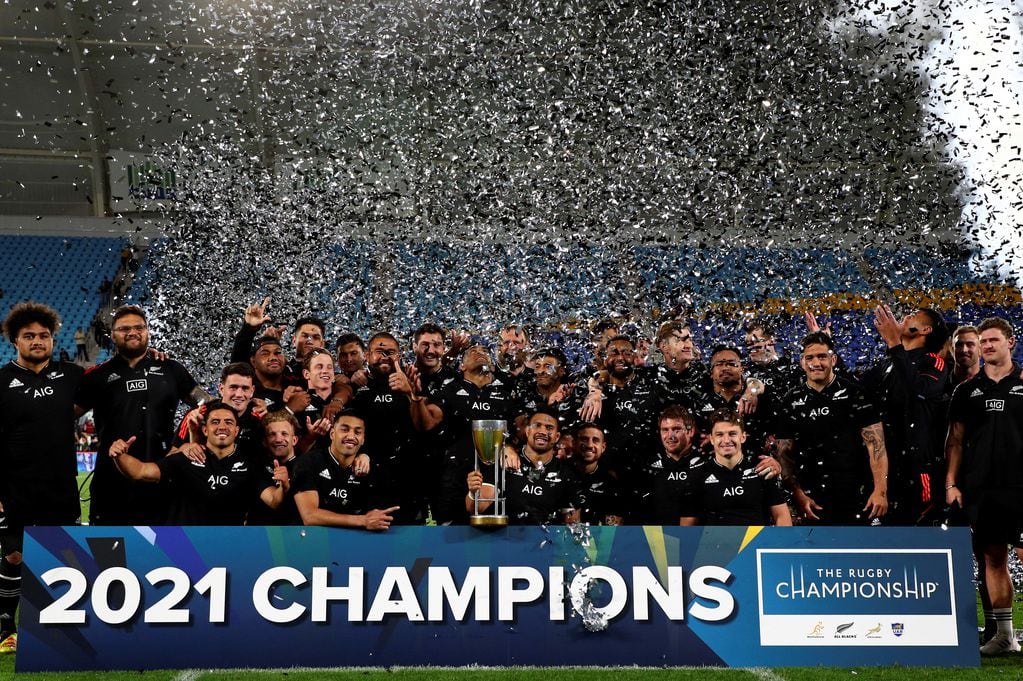 Los All Blacks campeones del Rugby Championship 2021.