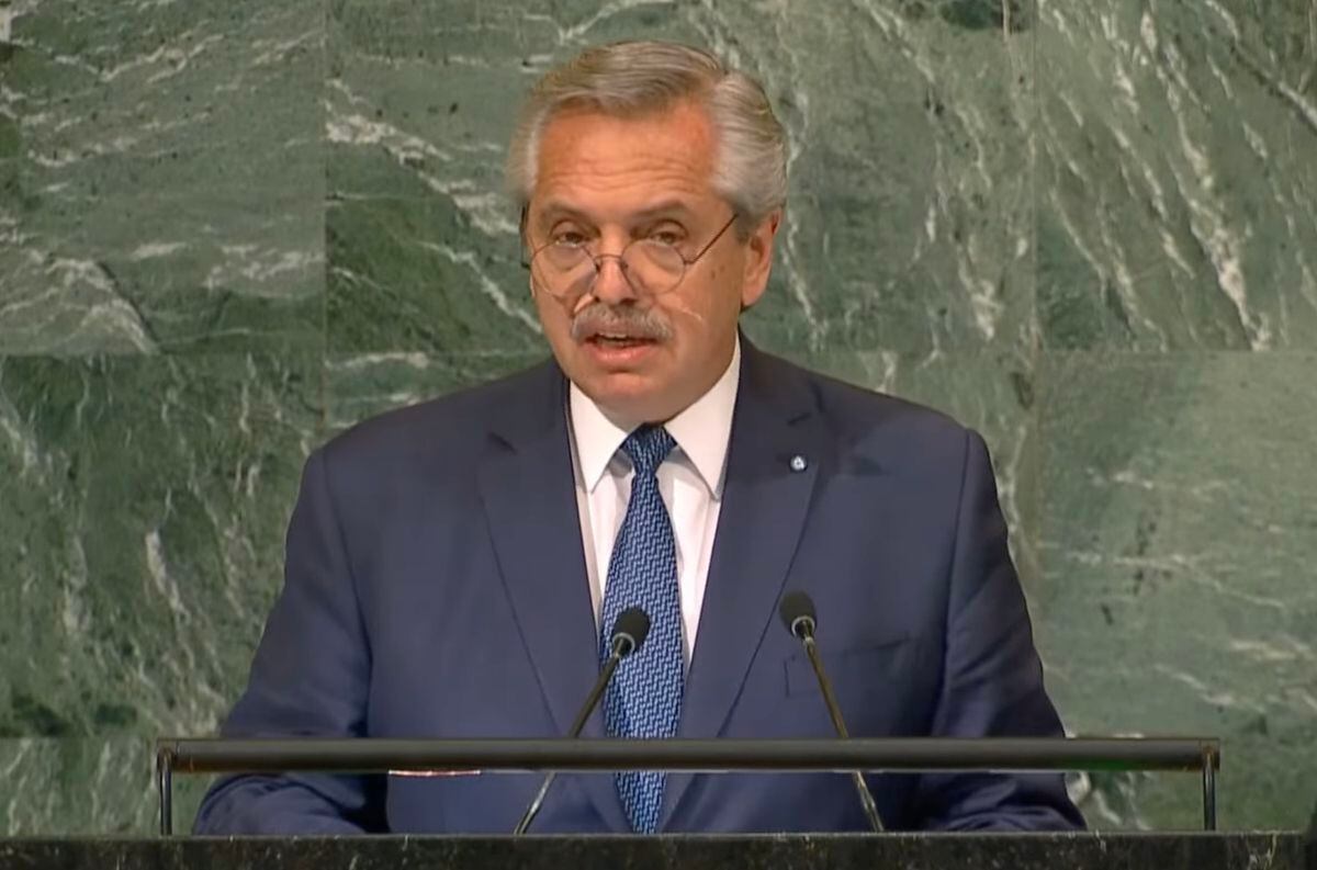 El presidente Alberto Fernández habló en la ONU e hizo varios reclamos. Foto: Captura de video
