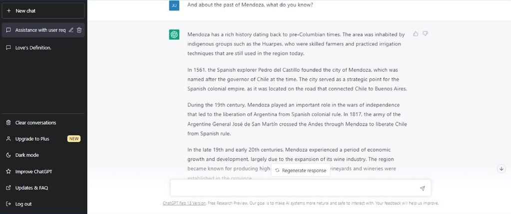 La inteligencia artificial de ChatGPT reveló lo que sabe de Mendoza y lo que piensa sobre su desarrollo económico.