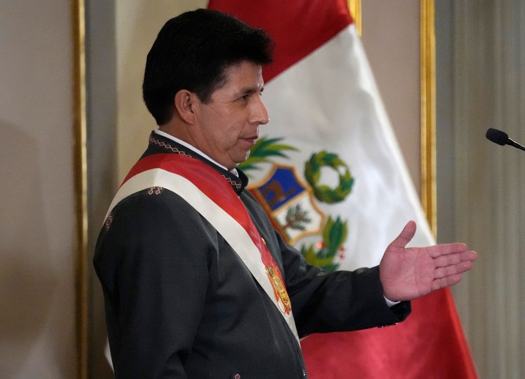 El Congreso peruano dio luz verde para iniciar el debate por la destitución de Pedro Castillo. AP.