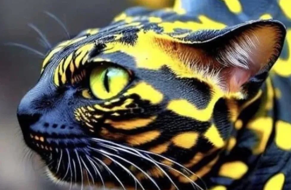 La foto del ejemplar "gato serpiente" causó furor entre los usuarios y abrió debate sobre su existencia.