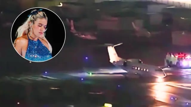 El avión privado de Karol G tuvo un aterrizaje de emergencia en Los Ángeles