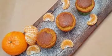 Deliciosos muffins integrales de mandarina