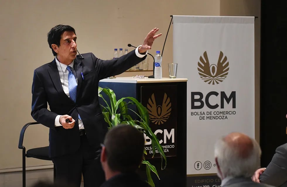 El economista Carlos Melconian en el pre-congreso anual del Instituto Argentino de Ejecutivos de Finanzas en la Bolsa de Comercio en la Ciudad de Mendoza.

Foto:José Gutierrez / Los Andes  