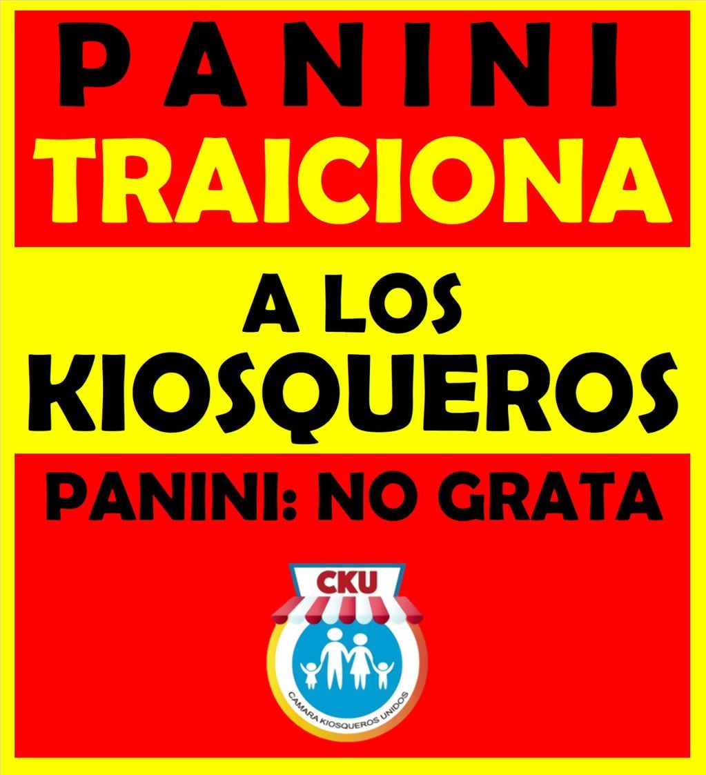 Dura advertencia de kiosqueros: “Si no envían figuritas del mundial, no venderemos nada de Panini” . Foto: CKU Mendoza