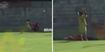 Video: un futbolista murió tras impactar su cabeza contra un muro