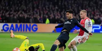 El elenco español superó al Ajax de visitante 2 a 1. Al argentino Tagliafico le anularon un gol con el VAR. El Tottenham goleó al Dormunt. 