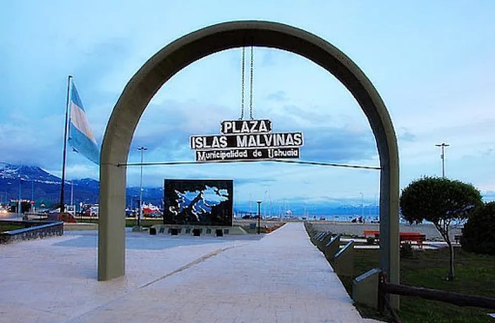 Plaza Islas Malvinas en Ushuaia.